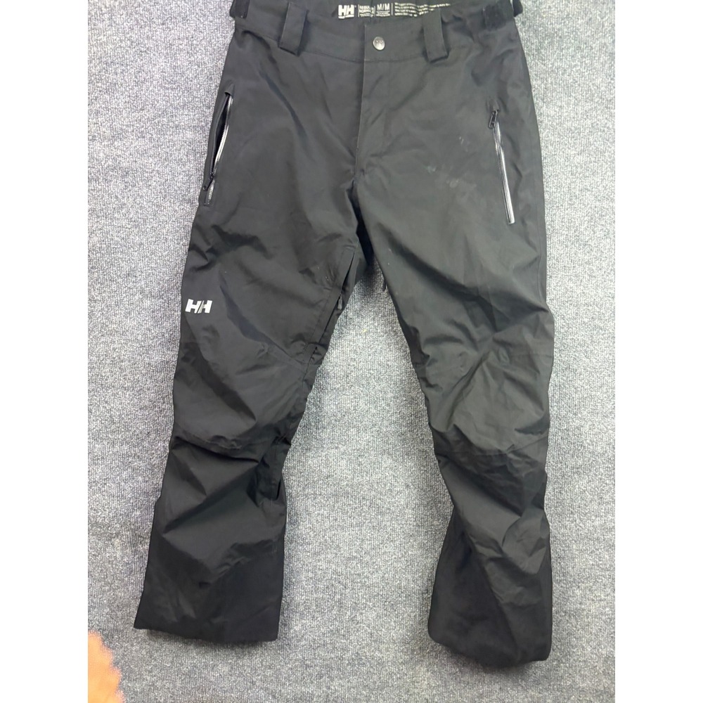 Helly Hansen Snow Pants Mens Medium Black Helly Tech PrimaLoft Recco Insulated